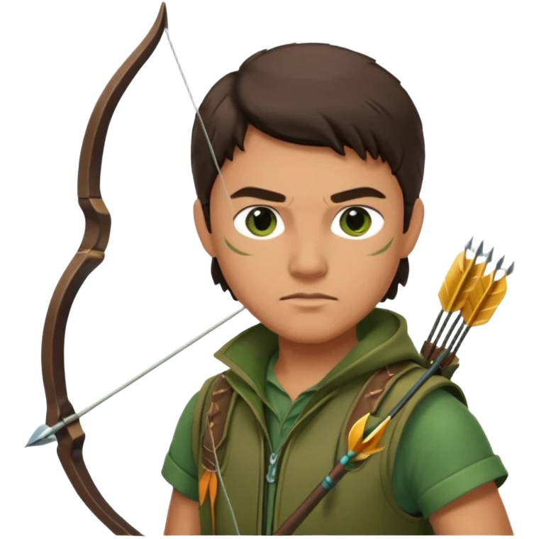 The classic hunter image with bow and arrow emoji