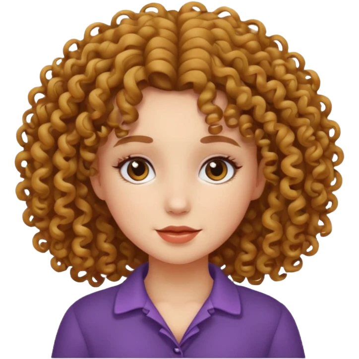 Dios con una niña de rulos emoji