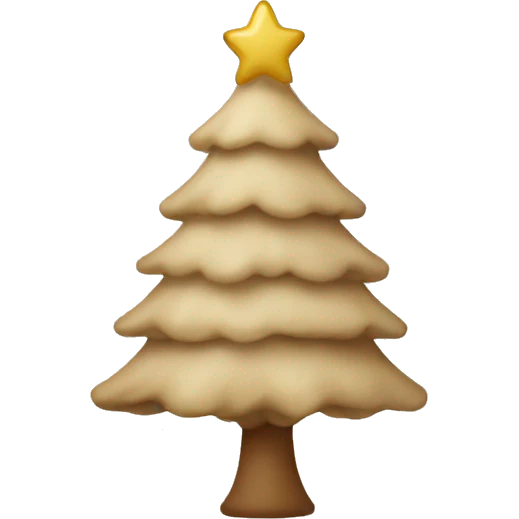 Beige Christmas tree emoji