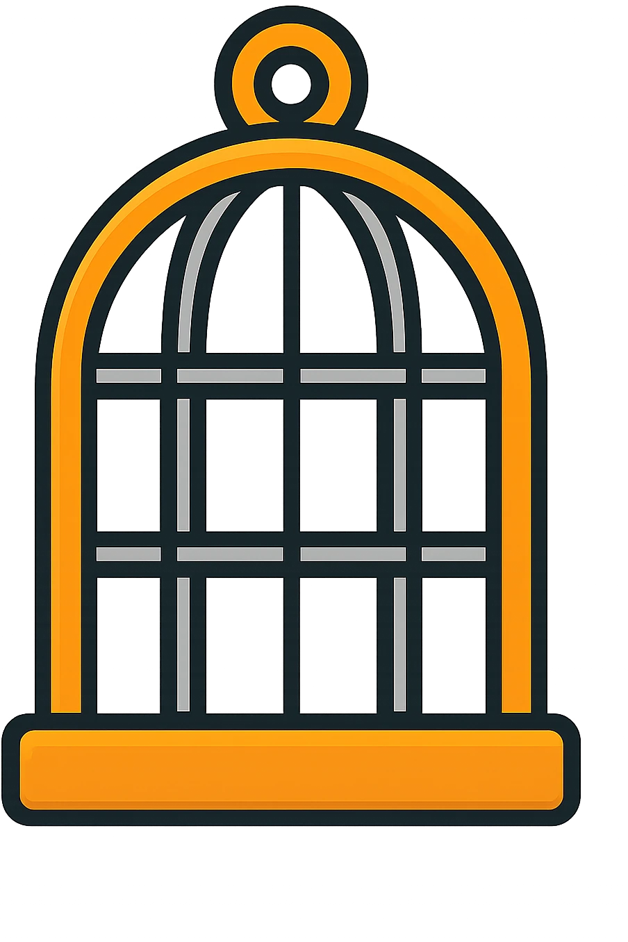DCA vista come una gabbia stile emoji iphone. emoji