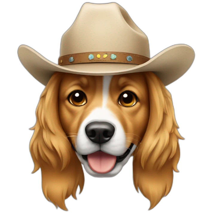 Dog with cowboy hat emoji