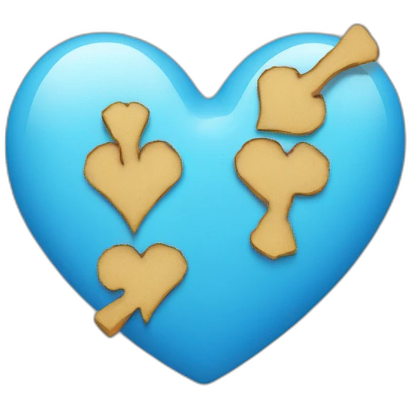 Blue heart broke emoji