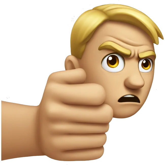Pointing at you with angry face emoji