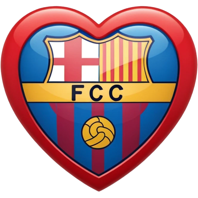 Barcelona FC Logo in heart ❤️ emoji