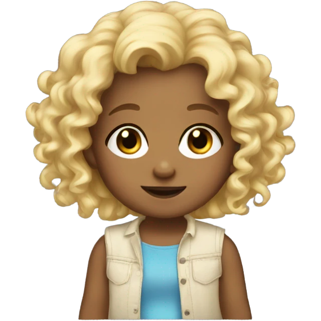 blonde curly hair toddler  emoji