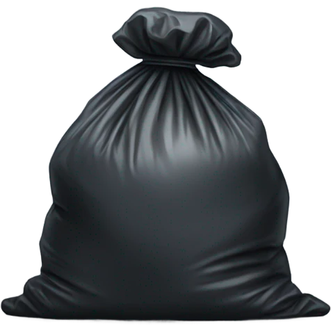 Trash bag emoji