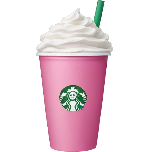 Pink Starbucks cup  emoji