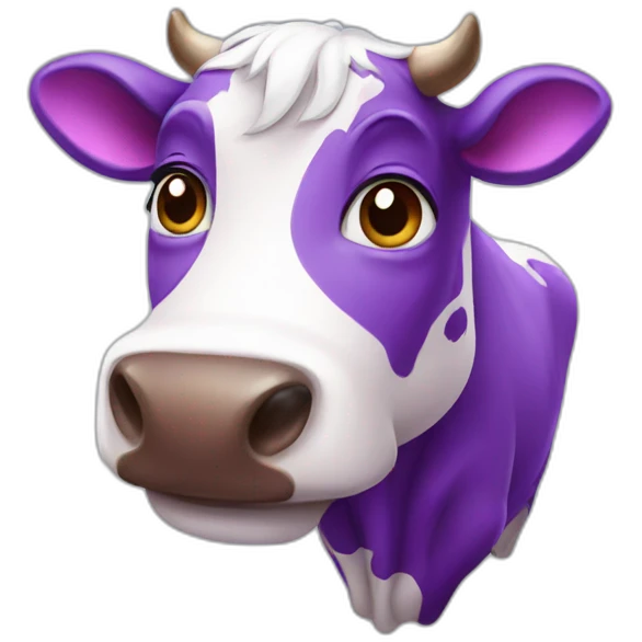 purple cow cute emoji