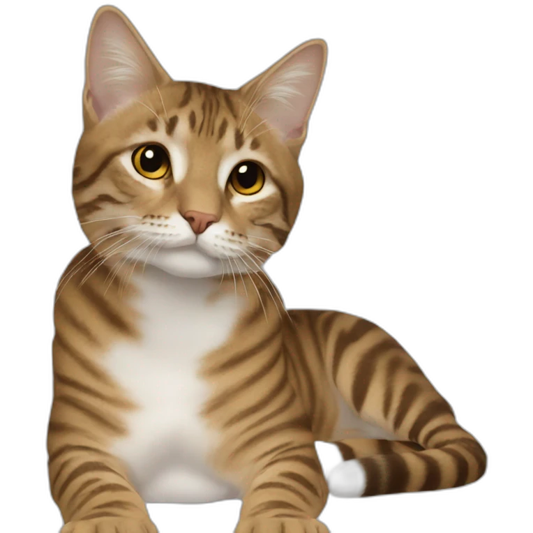 Шоколадный кот бежит за мышью  emoji
