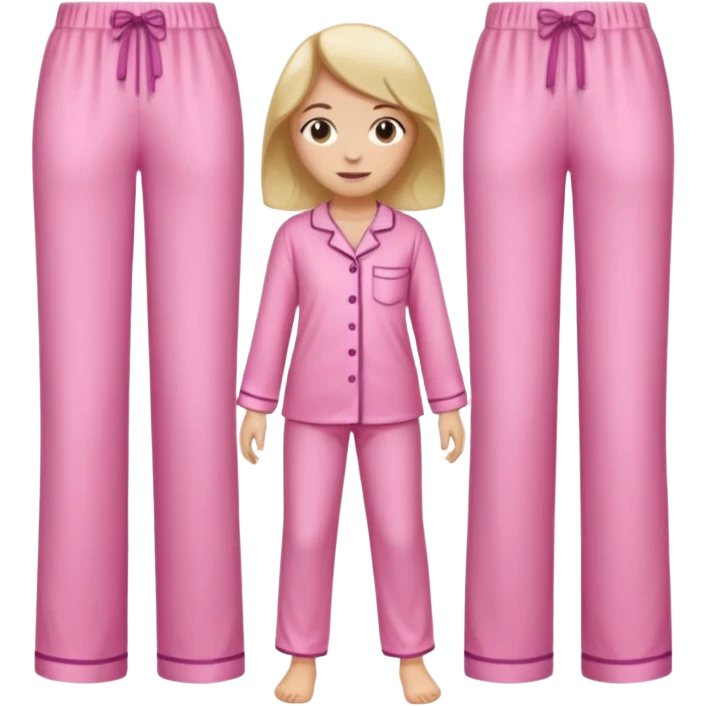 only a pink blouse and pants pijama emoji