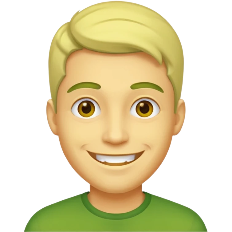 Yeşil sarı adam emoji