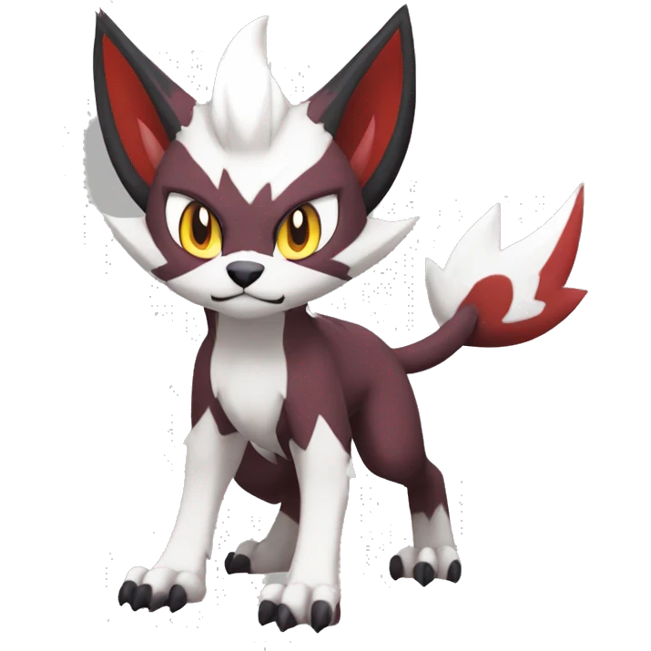 Noivern-Litten-Zorua-Lycanroc-Torracat-Fakemon-hybrid full body emoji