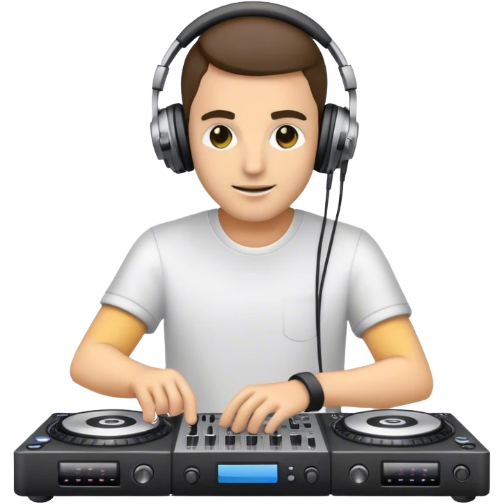 DJ with sound emoji