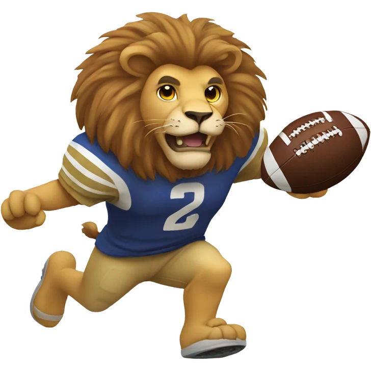 Lion with football  emoji