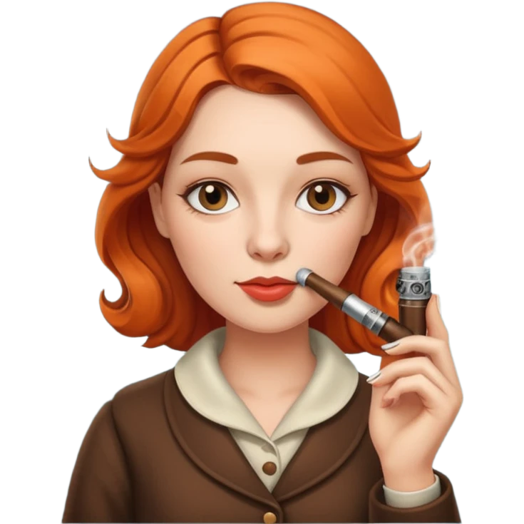 Woman smoking a pipe with a lighter  emoji