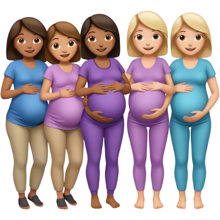 a group of Pregnant women  emoji