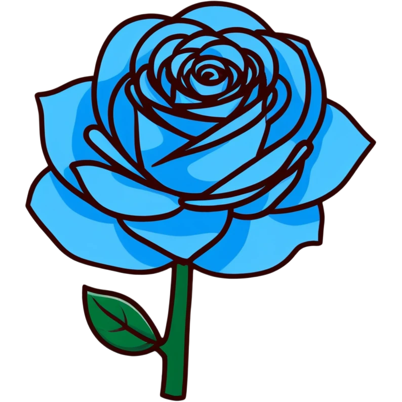blue rose emoji