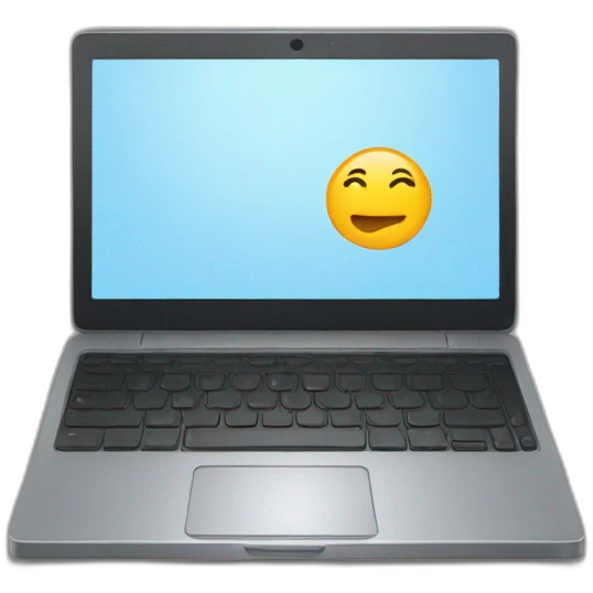 Side orientation of the laptop emoji