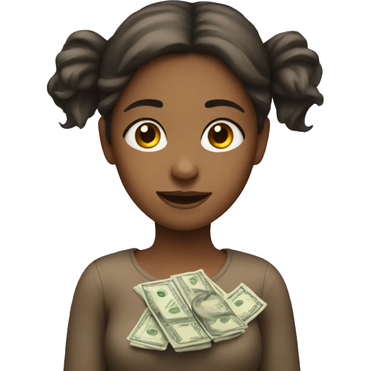 girl who spent a lot of money and relieves stress emoji