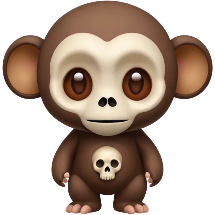 Cheburashka, and on the floor of his face he has a skull emoji