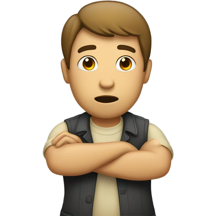 Person raising shoulders and arms asking why emoji