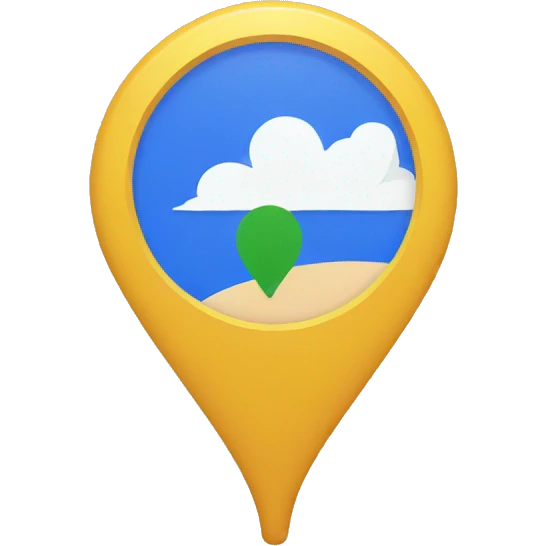 map pin with google logo emoji