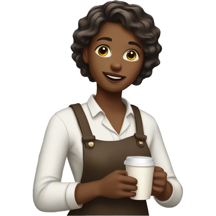 A girl with coffee in her hand  emoji