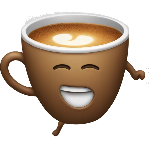 dancing coffee emoji