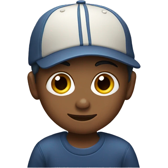 boy with baseball cap and sweater emoji