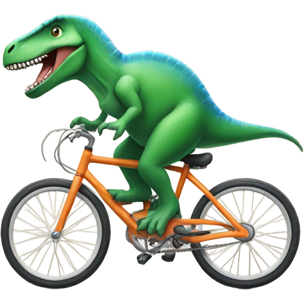 dinosaur on a bike emoji