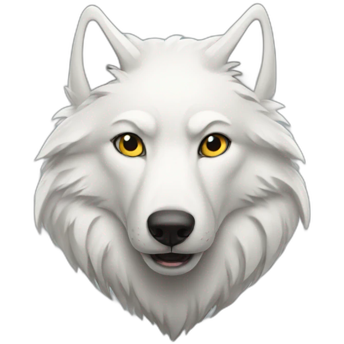 white wolf emoji