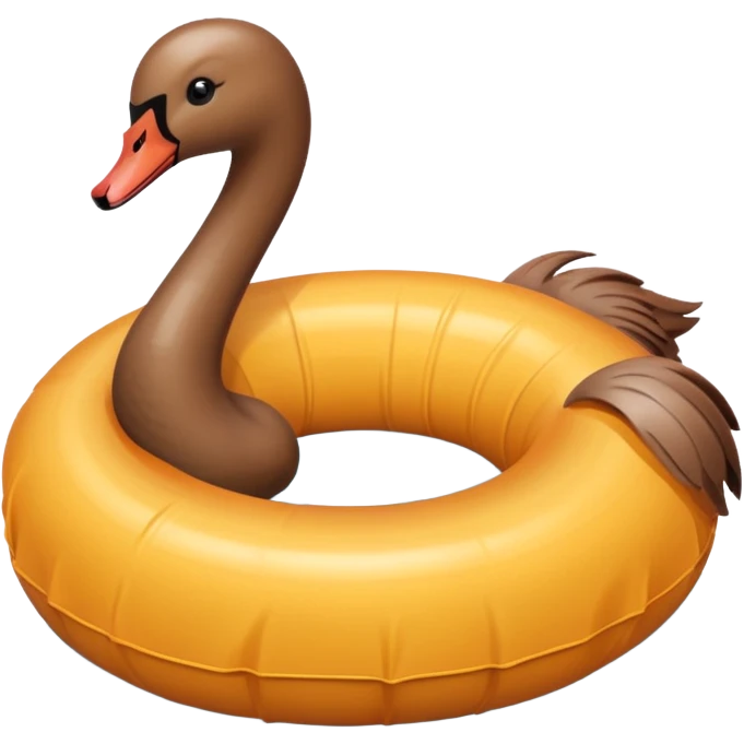 Brown swan inner tube emoji