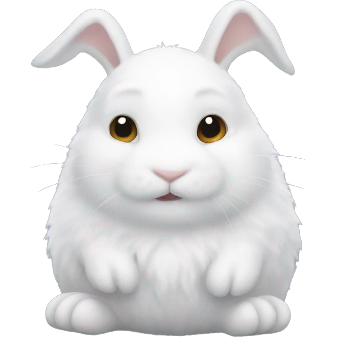 rabbit resemble snowboll  emoji