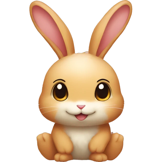 Pokemon-like rabbit in love emoji