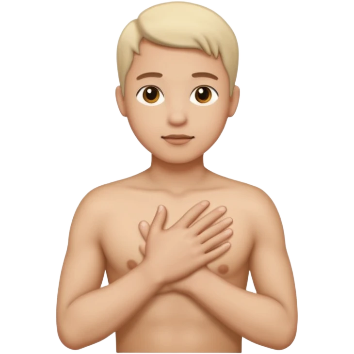 una mano en pecho emoji