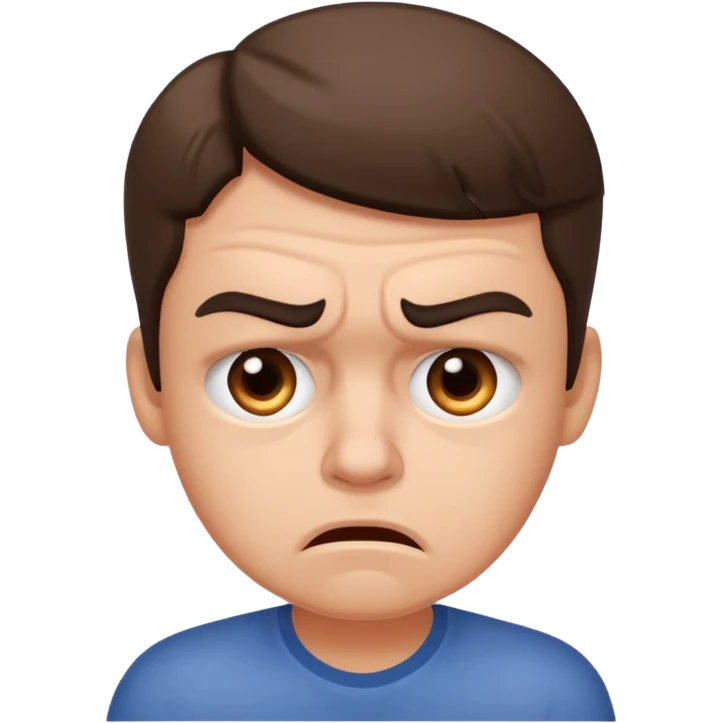 Upset customer emoji