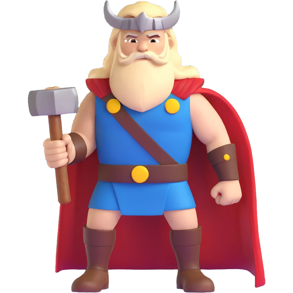 Thor with hammer emoji