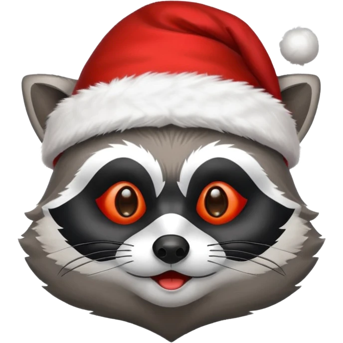 Christmas raccoon emoji