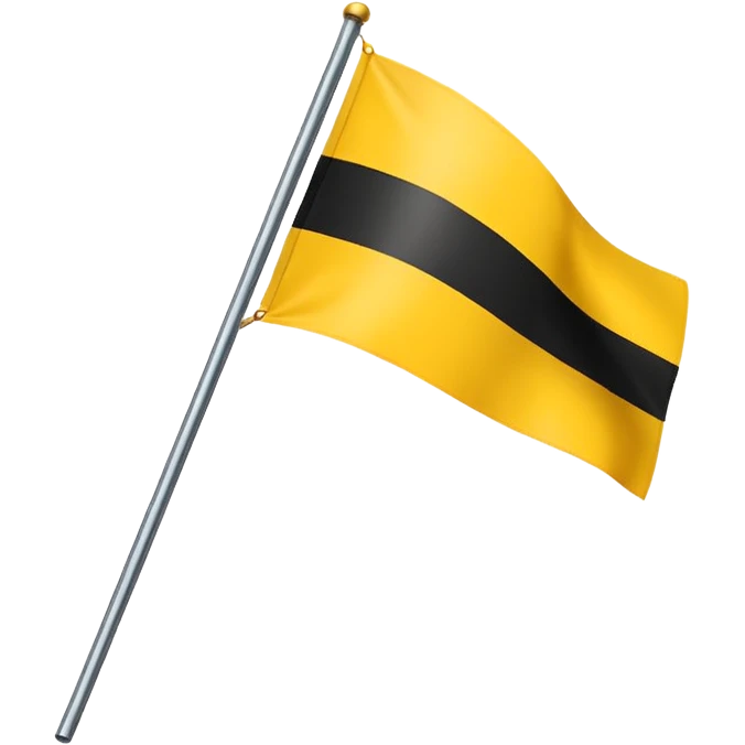 Create yellow line black line and yellow lined flag emoji