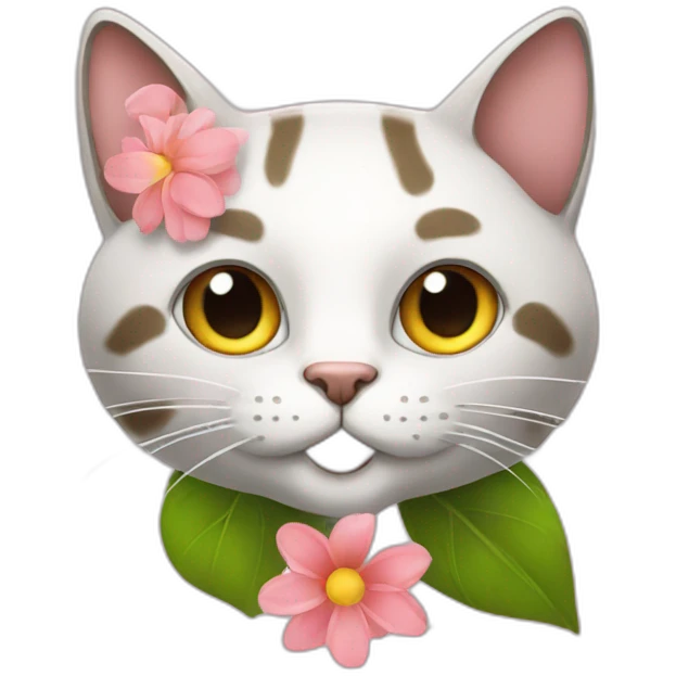 cat flower emoji