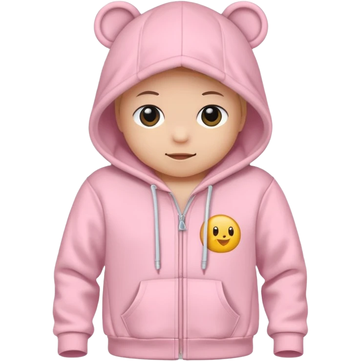 baby pink colour hoodie with hood emoji .ONLy hoodie, don't show me person in hoodie emoji