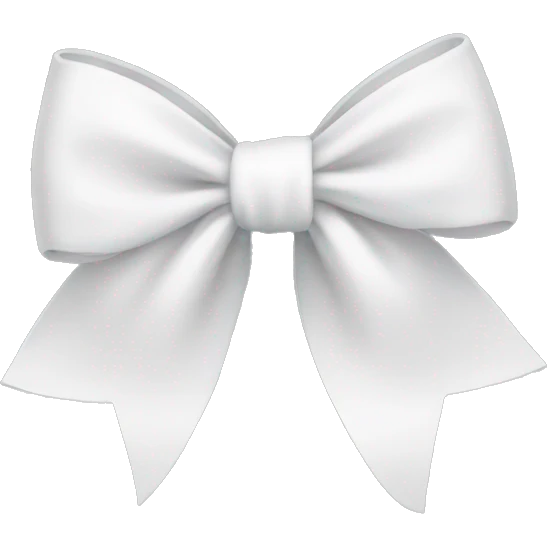 white bows emoji