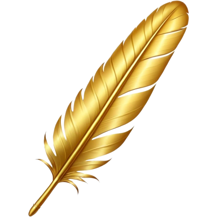 Create a beautiful golden feather emoji