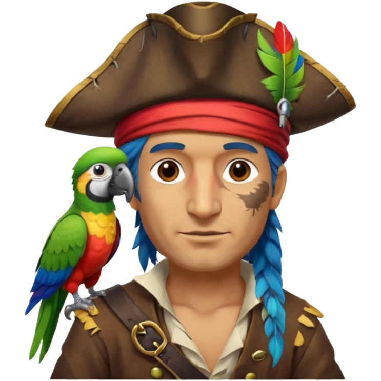 pirate and parrot emoji