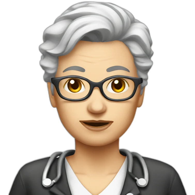 Nursing home staff in punk emoji