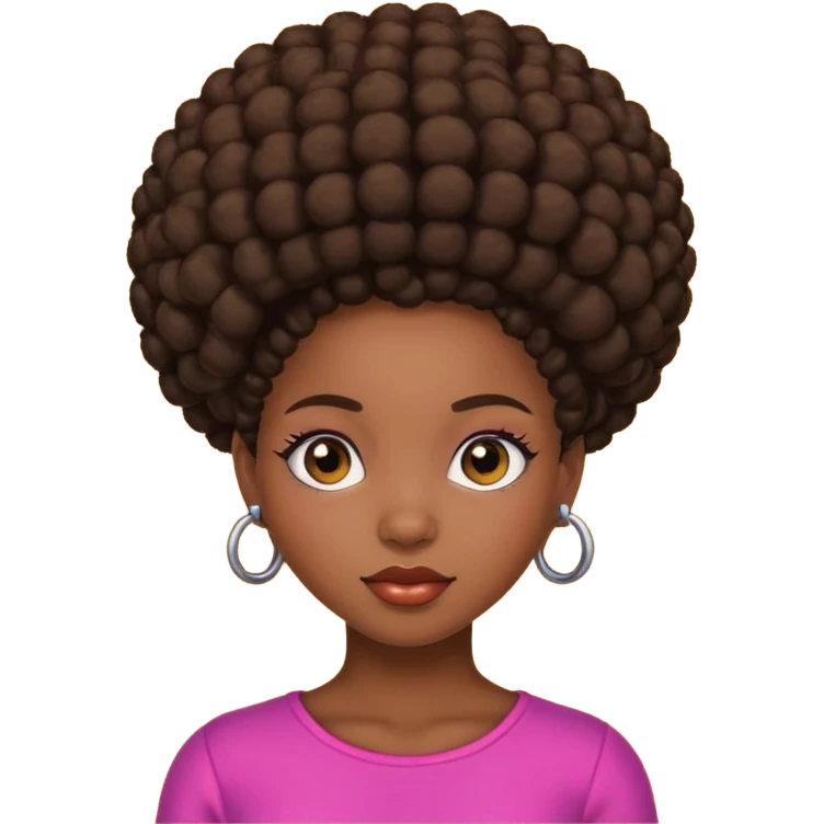afro puff girl african girl emoji
