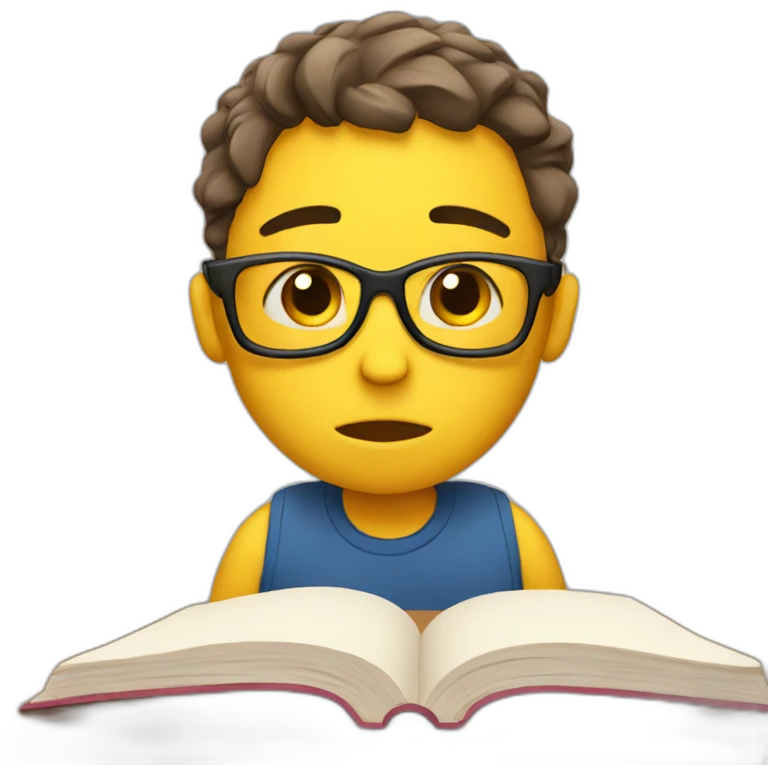 tired after doing homework emoji