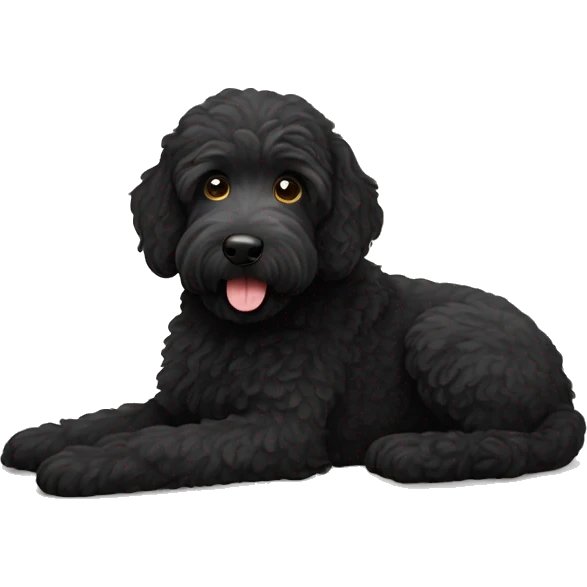 Black labradoodle  emoji