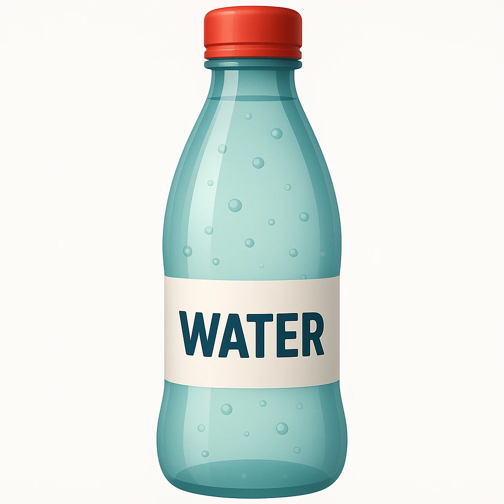 Borjomi water bottle emoji with a different label, variation 4 emoji