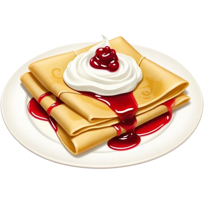 scandinavian crepes with jam and sour cream emoji